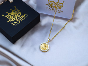 Lady Liberty Necklace | 18K Gold Vermeil | Moissanite Diamond