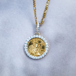 Load image into Gallery viewer, Lady Liberty Necklace | 18K Gold Vermeil | Moissanite Diamond
