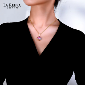 Alma Necklace | 4.53 ct Genuine Lab Created Rainbow Sapphire | Sustainable Jewelry