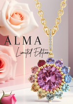 Load image into Gallery viewer, Alma Necklace | 4.53 ct Genuine Lab Created Rainbow Sapphire | Sustainable Jewelry
