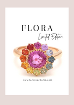 Load image into Gallery viewer, Flora Ring | 4.53 ct Genuine Lab Created Rainbow Sapphire | Sustainable Jewelry
