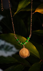 Load image into Gallery viewer, Rare 1896 Swiss Helvetia Coin and Jade Beads Necklace
