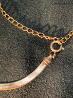 Load image into Gallery viewer, Aariana Necklace | 18K Solid Rose Gold | Snake Herringbone | Custom Engraving
