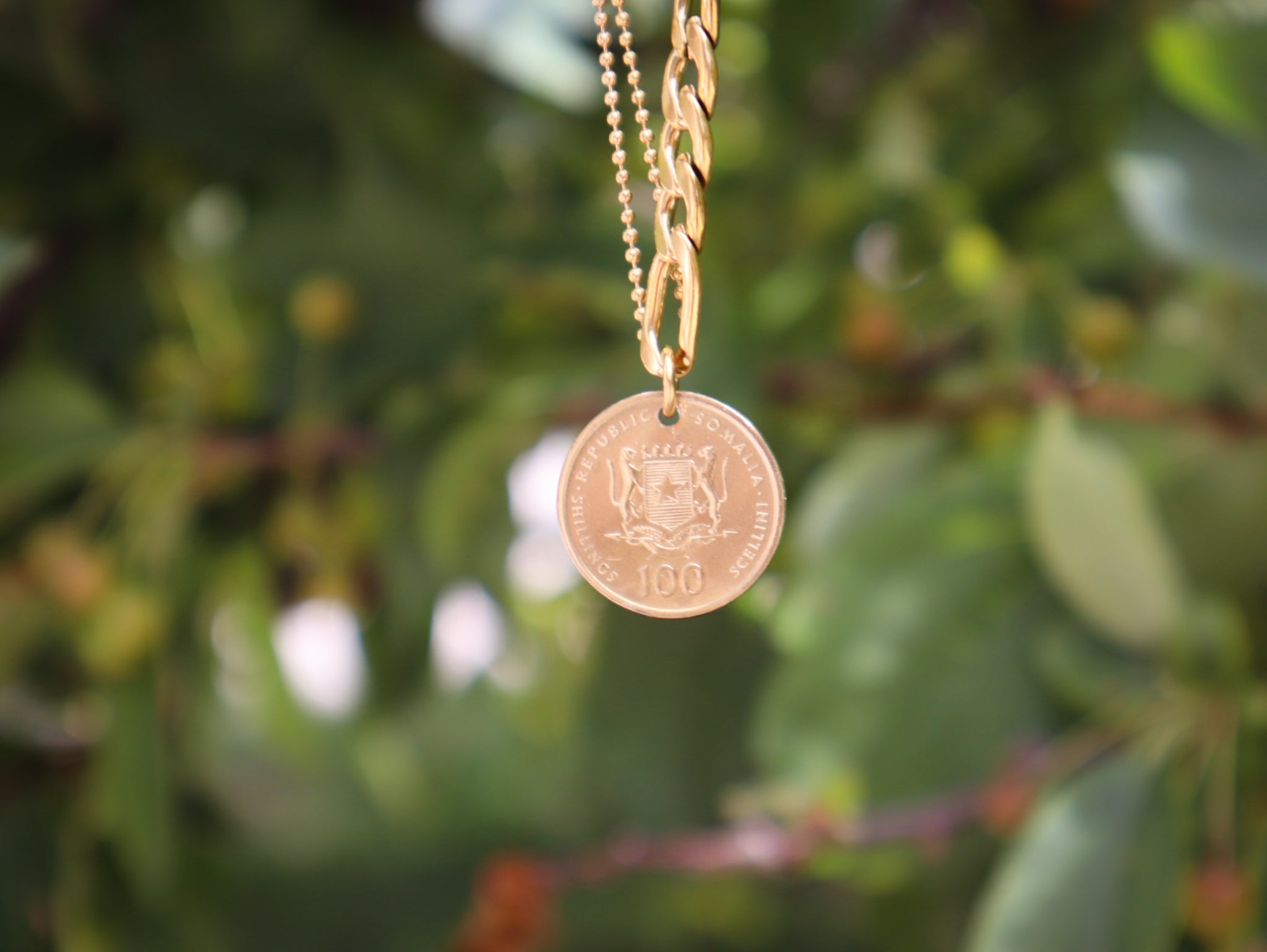 Queen of Sheba Somalia Coin Necklace