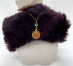 Load image into Gallery viewer, Cleopatra Egyptian Coin and Pear Charm Necklace
